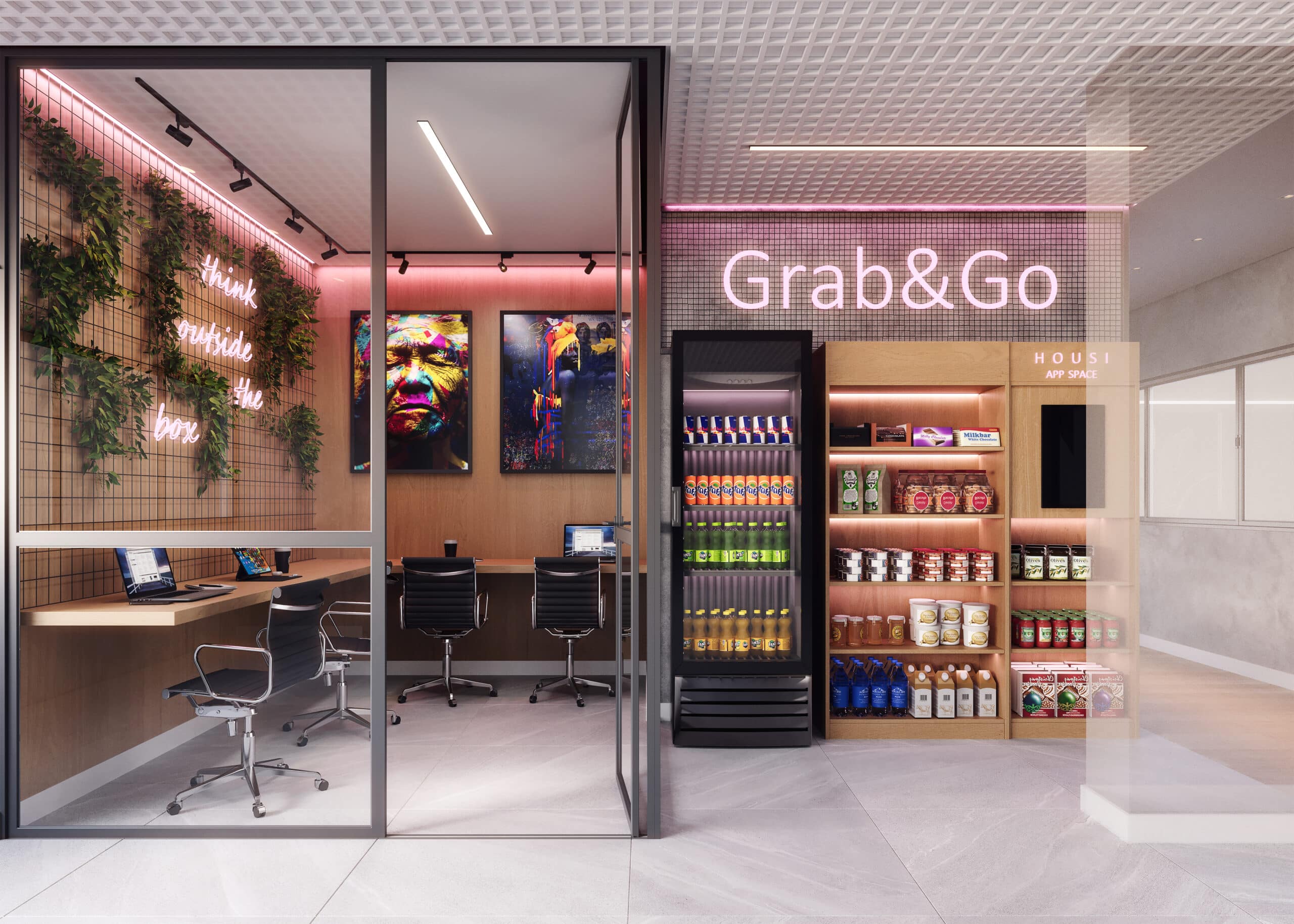 Grab & Go + Coworking